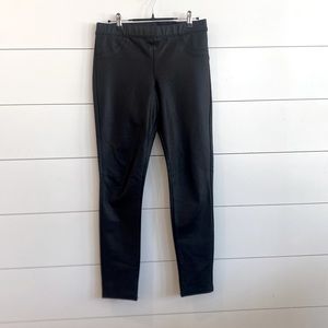 Knox Rose Black Faux Leather Skinny Leg Pants Small